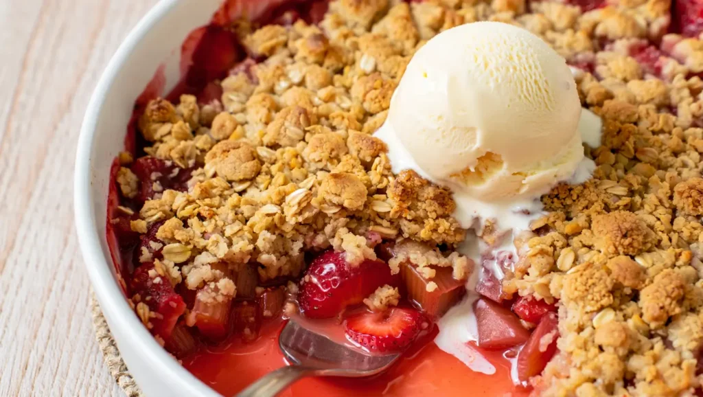Strawberry Rhubarb Crumble