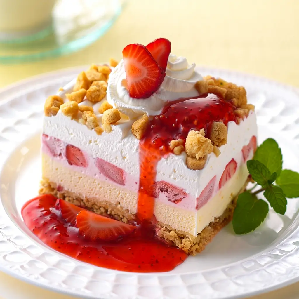 Strawberry Shortcake Ice Cream Cake